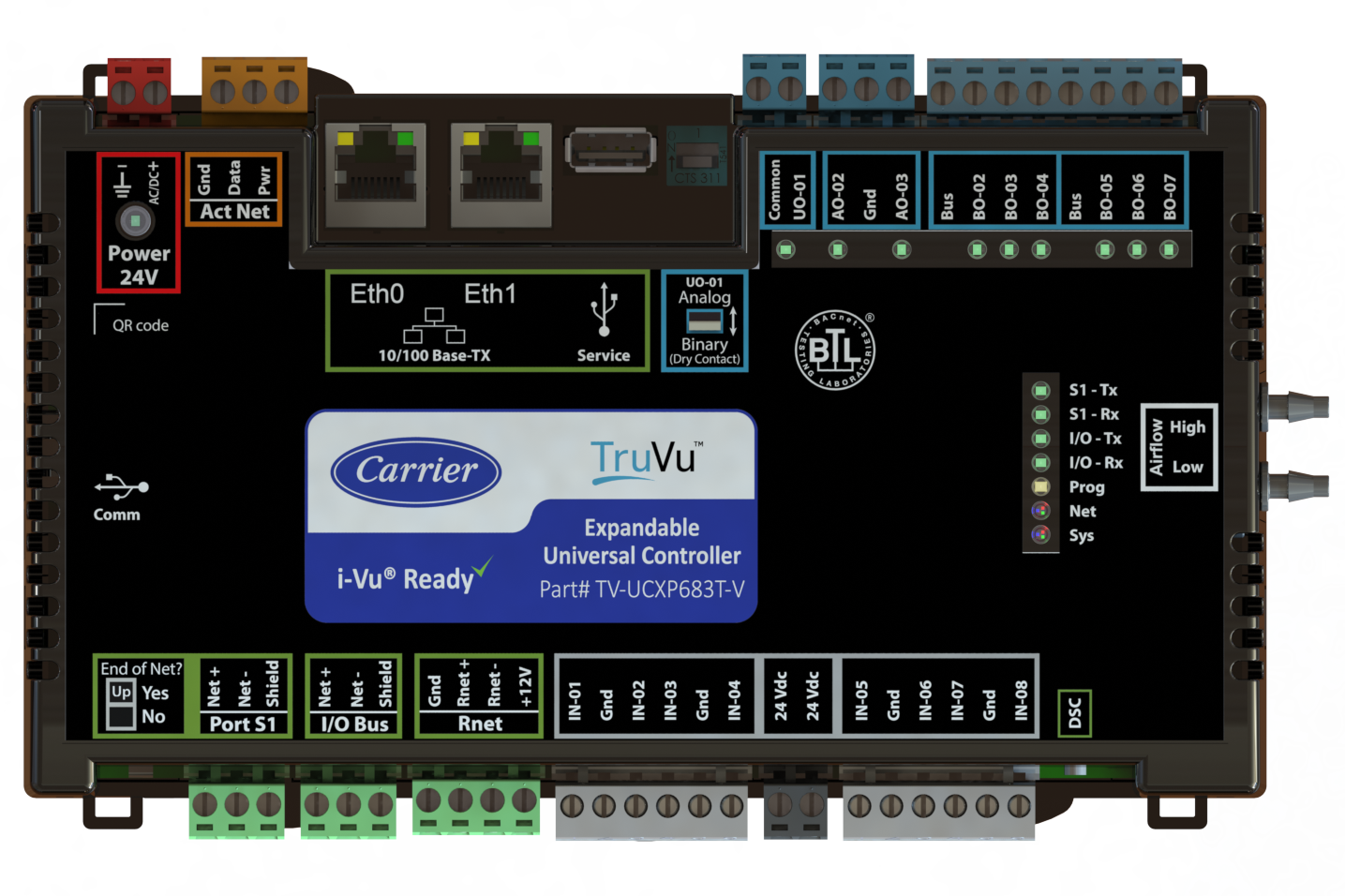Carrier TruVu BACnet controller