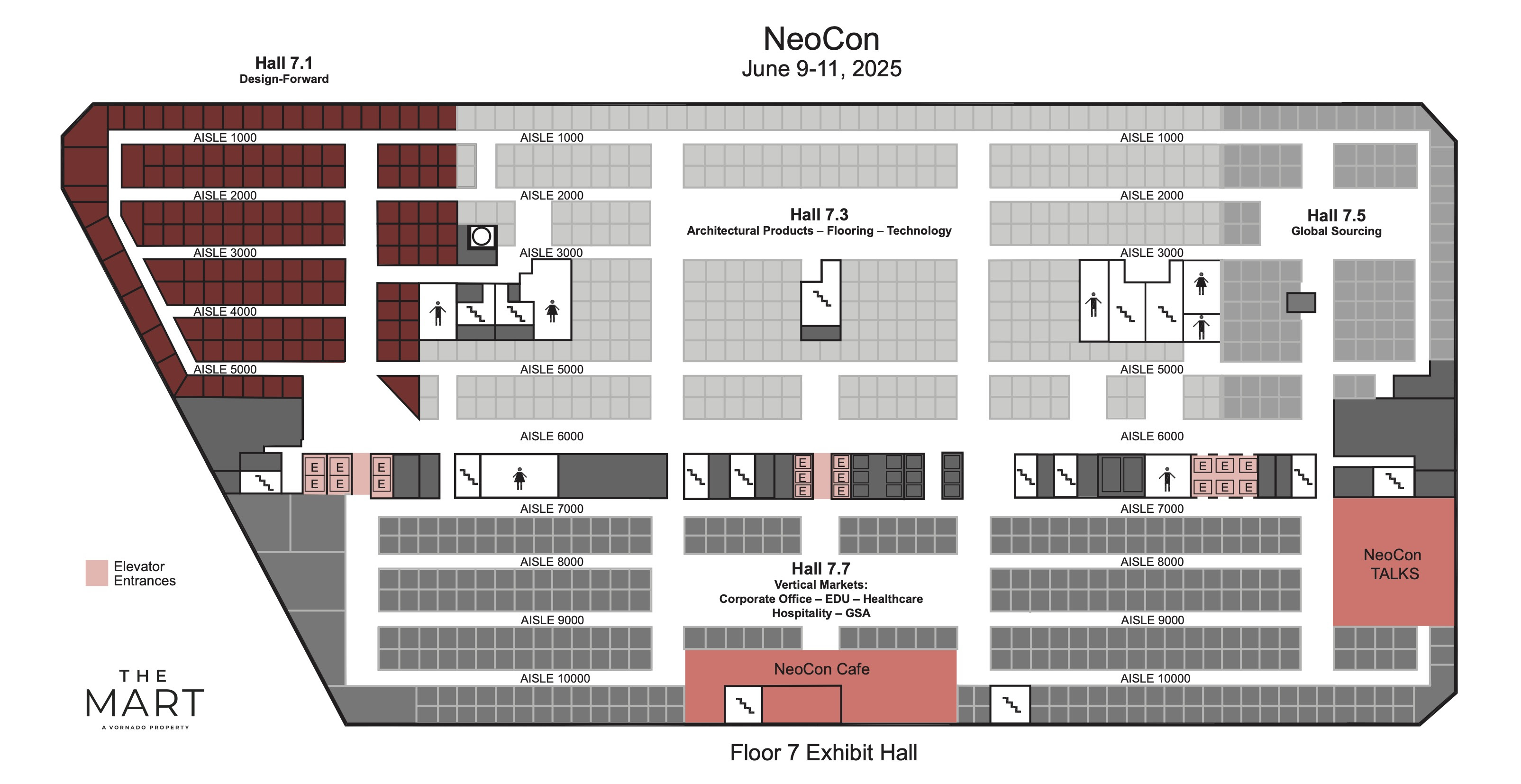 NeoCon 2025 7th floor Exhibit Hall map