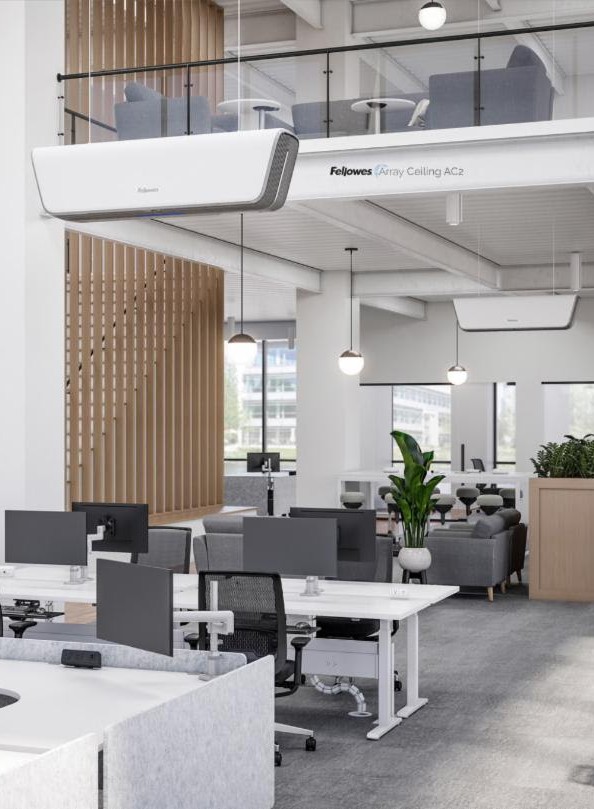Fellowes Array networked air quality system in office space