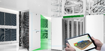 Device enabling management of data center solutions -- overlaying white racks and infrastructure