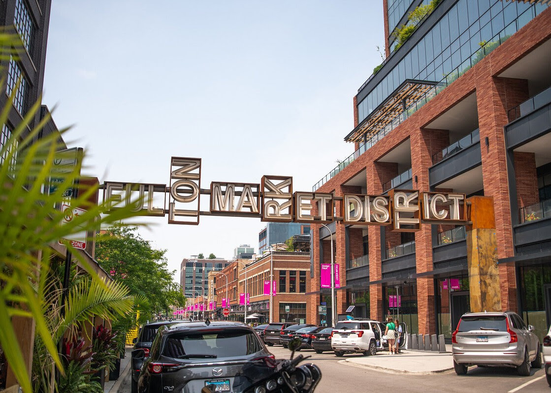 Sign for Fulton Market District of Chicago