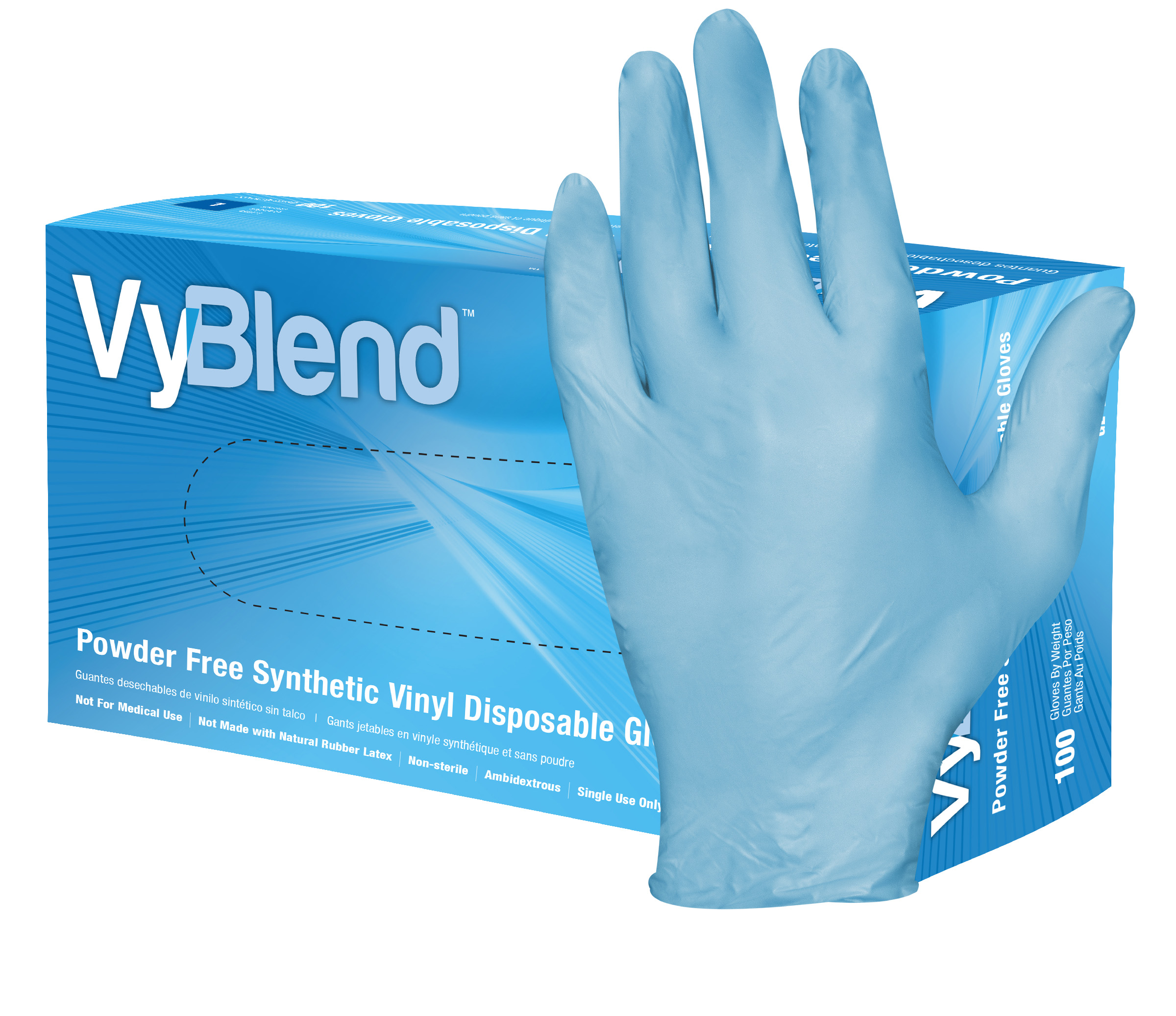 Hospeco VyBlend synthetic vinyl disposable gloves