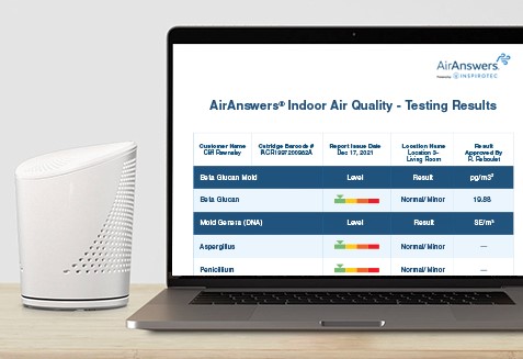 AirAnswers IAQ monitor and testing results