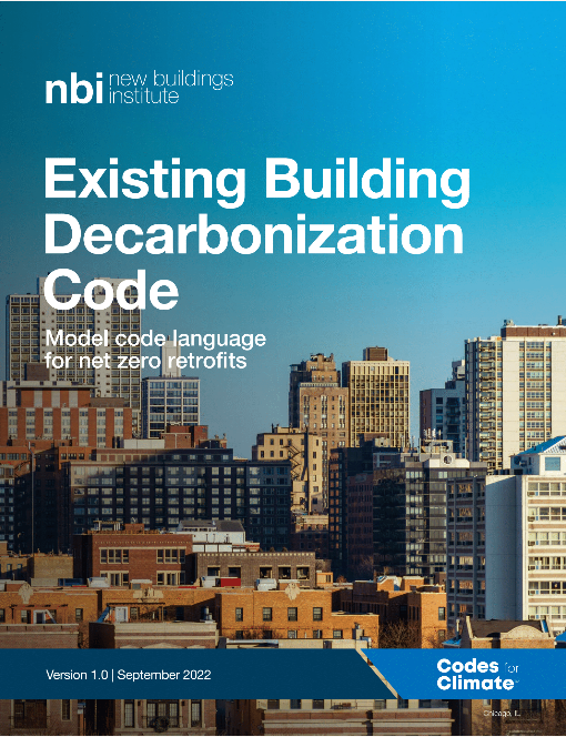 NBI Existing Buildings Decarbonization Code cover
