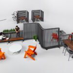 Landscape Forms Backdrop modular panel system overview