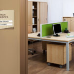 signmojo HR nameplate on door