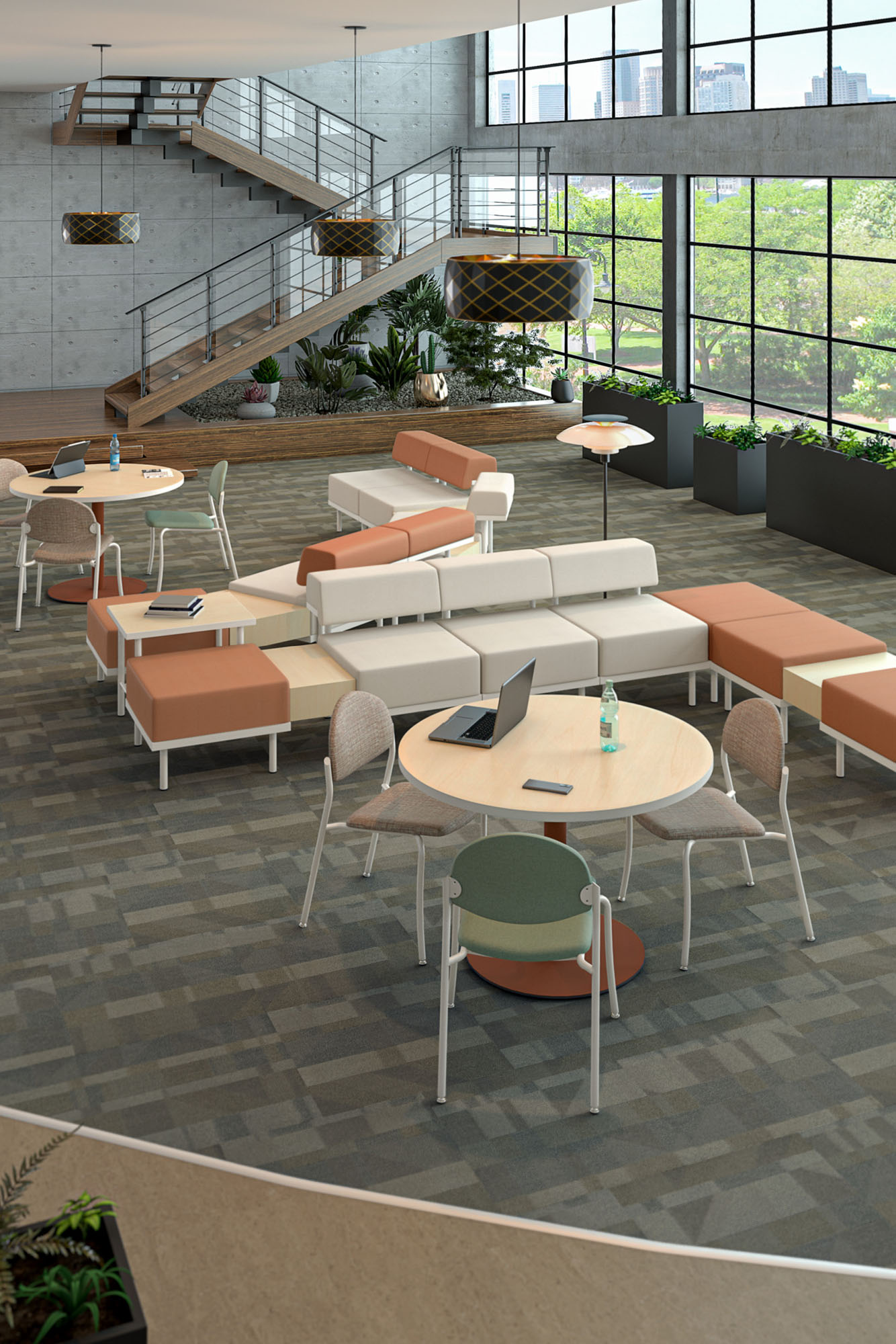 Catwalk modular seating system