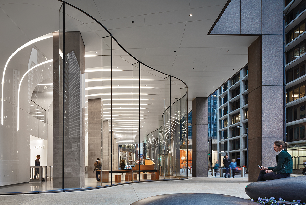 Lobby renovation at 10-30 South Wacker Drive