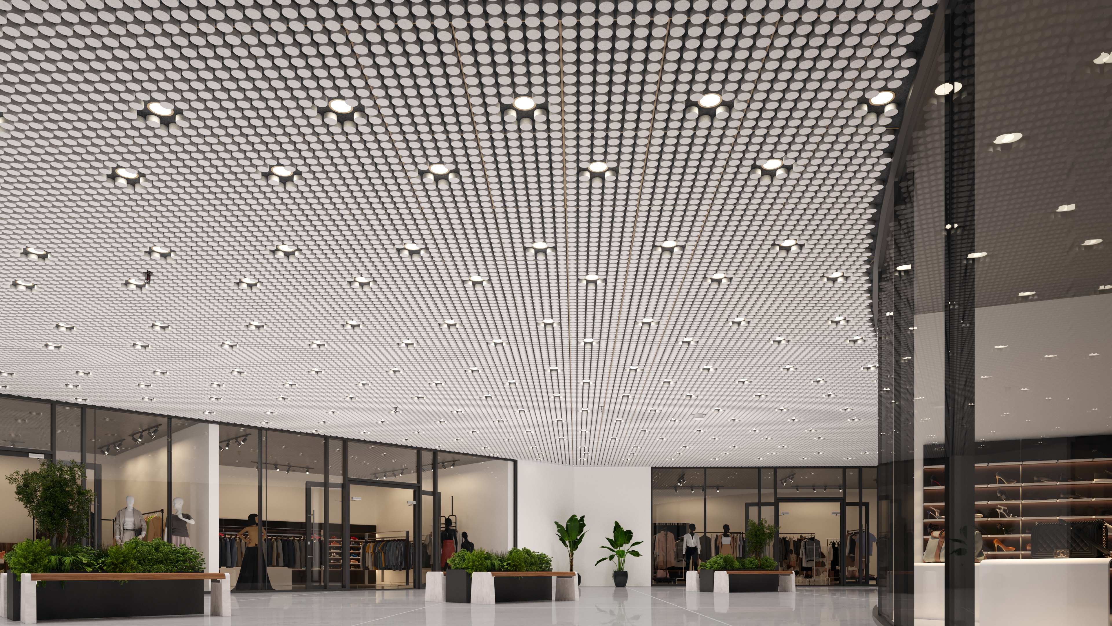 Round pre-assembled acousting ceiling tiles acoustic solutions
