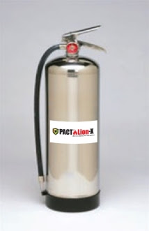 PACT Lion-X fire extinguisher for lithium-ion batteries